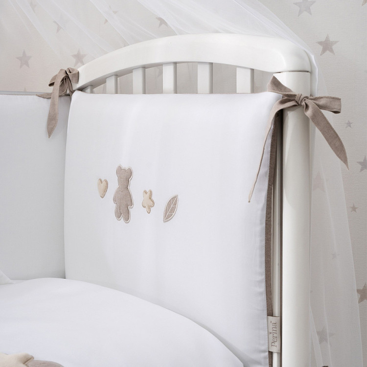 Комплект в детскую кроватку Perina Teddy love 6 предметов песочный