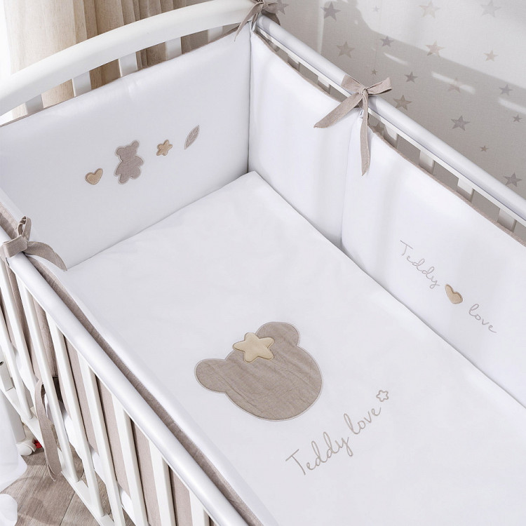 Комплект в детскую кроватку Perina Teddy love 6 предметов песочный