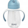 Поильник-бутылочка Beaba Straw Cup 300 мл 913479 WINDY BLUE