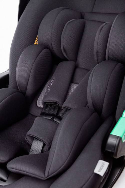 Детская коляска Peppy Monaco Plus 3 в 1 с автокреслом Verona Black Burgundy (винный), рама коричневая