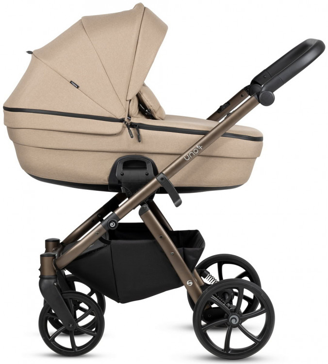 Детская коляска Tutis Uno 6 Plus Essential collection 4 в 1 с автокреслом Beno Beige и базой 1602146 Nougat