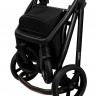 Детская коляска Roan Esso Кожа 3 в 1 с автокреслом Pituso Santiso Pro ESSK/210/1 Black /Black/руч.Тем.коричневый