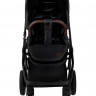 Детская коляска Roan Esso Кожа 3 в 1 с автокреслом Pituso Santiso Pro ESSK/210/1 Black /Black/руч.Тем.коричневый