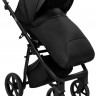 Детская коляска Roan Esso Кожа 3 в 1 с автокреслом Pituso Santiso Pro ESSK/210/1 Black /Black/руч.Тем.коричневый