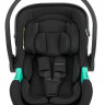 Детская коляска Roan Esso Кожа 3 в 1 с автокреслом Pituso Santiso Pro ESSK/210/1 Black /Black/руч.Тем.коричневый