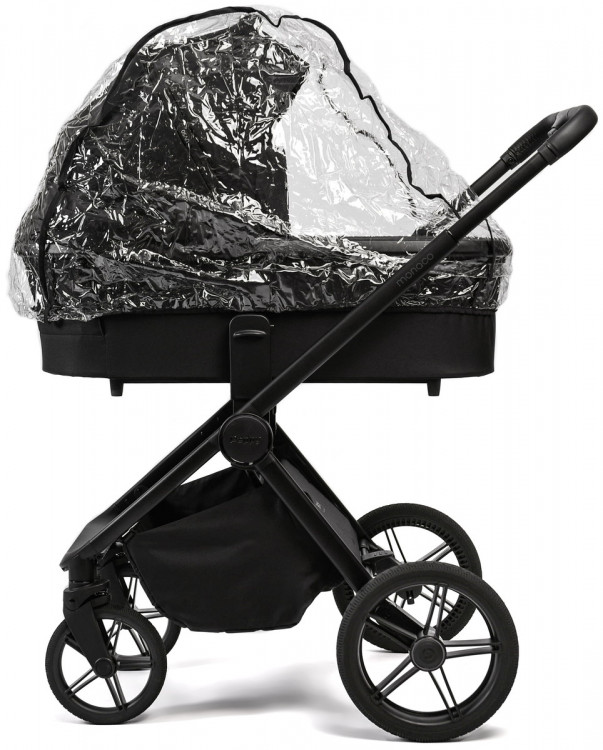 Детская коляска Peppy Monaco Plus 4 в 1 с автокреслом Verona Black и базой Black (черный), рама черная Детская коляска Peppy Monaco Plus 4 в 1 с автокреслом Verona Black и базой Black (черный), рама черная