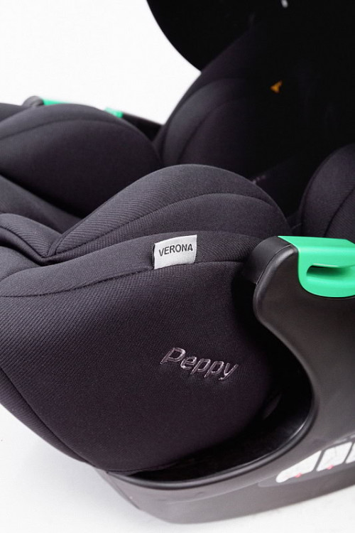 Детская коляска Peppy Monaco Plus 4 в 1 с автокреслом Verona Black и базой Black (черный), рама черная Детская коляска Peppy Monaco Plus 4 в 1 с автокреслом Verona Black и базой Black (черный), рама черная