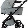 Детская коляска Peppy Monaco Plus 4 в 1 с автокреслом Welldon Crown 2 Grey и базой Mint (мятный), рама черная