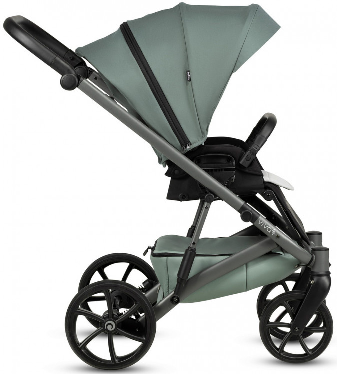 Детская коляска Tutis Viva 6 Plus Essential 4 в 1 с автокреслом Beno Beige и базой 1612039 Sage