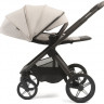 Детская коляска Peppy Soho 4 в 1 с автокреслом Jovikids Aria Black и базой Taupe (бежевый), рама серо-бежевый
