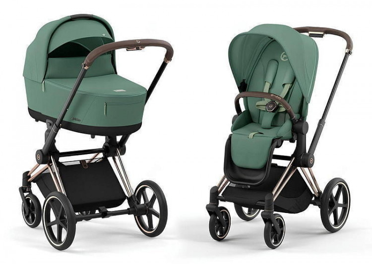 Коляска Cybex Priam IV Rosegold complete Cloud T One Love Base T 4 в 1 Leaf Green Коляска Cybex Priam IV Rosegold complete Cloud T One Love Base T 4 в 1 Leaf Green