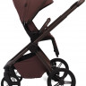 Детская коляска Peppy Monaco Plus 3 в 1 с автокреслом Jet Black Burgundy (винный), рама коричневая