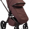 Детская коляска Peppy Monaco Plus 3 в 1 с автокреслом Jet Black Burgundy (винный), рама коричневая