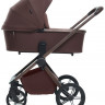 Детская коляска Peppy Monaco Plus 3 в 1 с автокреслом Jet Black Burgundy (винный), рама коричневая