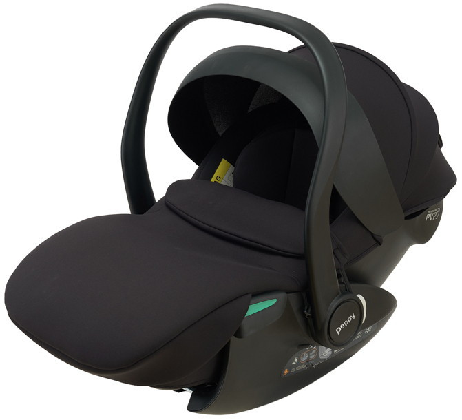 Детская коляска Peppy Monaco Plus 3 в 1 с автокреслом Jet Black Burgundy (винный), рама коричневая