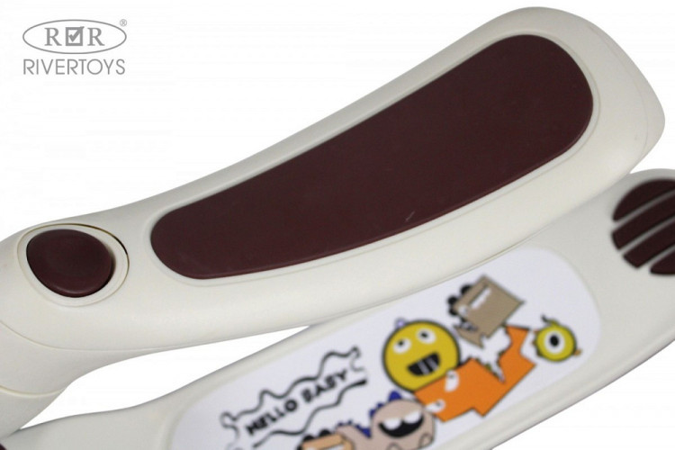 Детский самокат RiverToys HB-8002S BROWN/коричневый Детский самокат RiverToys HB-8002S BROWN/коричневый