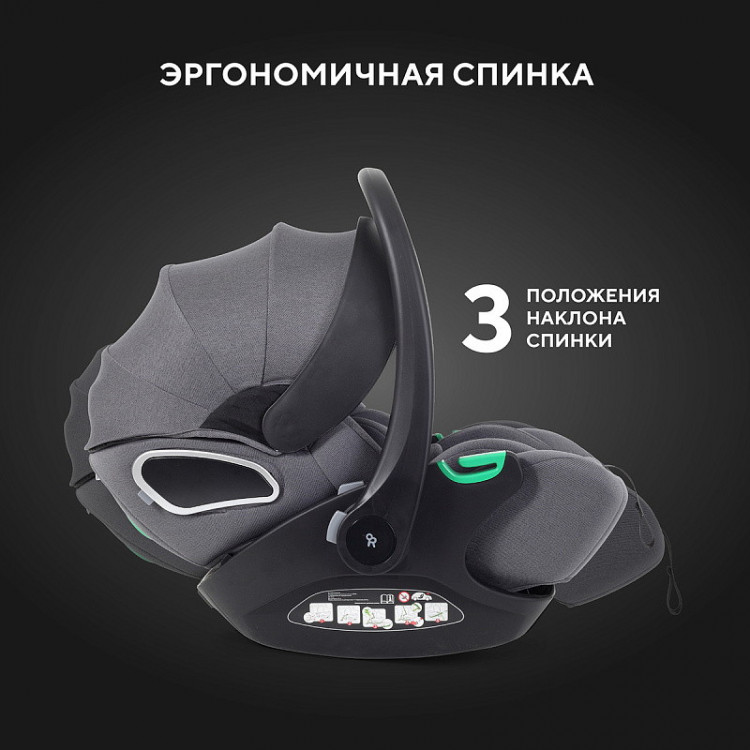 Детская коляска Rant Flex Therm Soft 3 в 1 с автокреслом Evomax Grey Gold Black