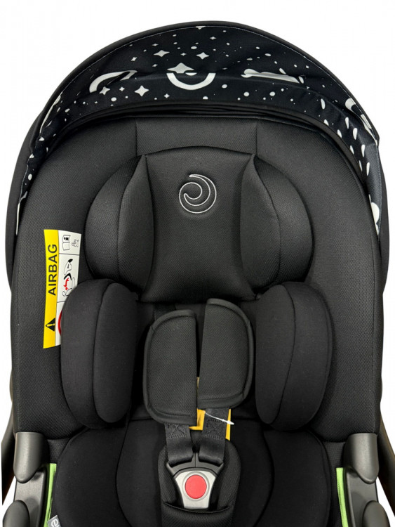 Детская коляска Roan Sol Vintage Leather 2.0 3 в 1 с автокреслом Tutis Elo Lux EduSky Black SL/12/L Island Stone /Black/ руч.Коричневый