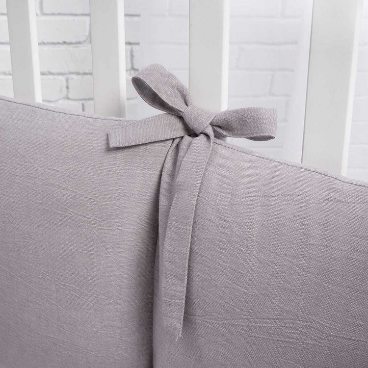 Бортик в кроватку Perina Soft Cotton серо-лиловый