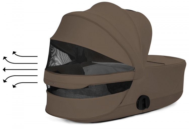 Коляска Cybex Priam V Matt Black Style Collection 2 в 1 Coconut Brown