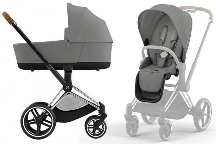 Коляска Cybex Priam IV Chrome Brown complete Cloud G Lava Grey Base G3 4 в 1 Mirage Grey Коляска Cybex Priam IV Chrome Brown complete Cloud G Lava Grey Base G3 4 в 1 Mirage Grey
