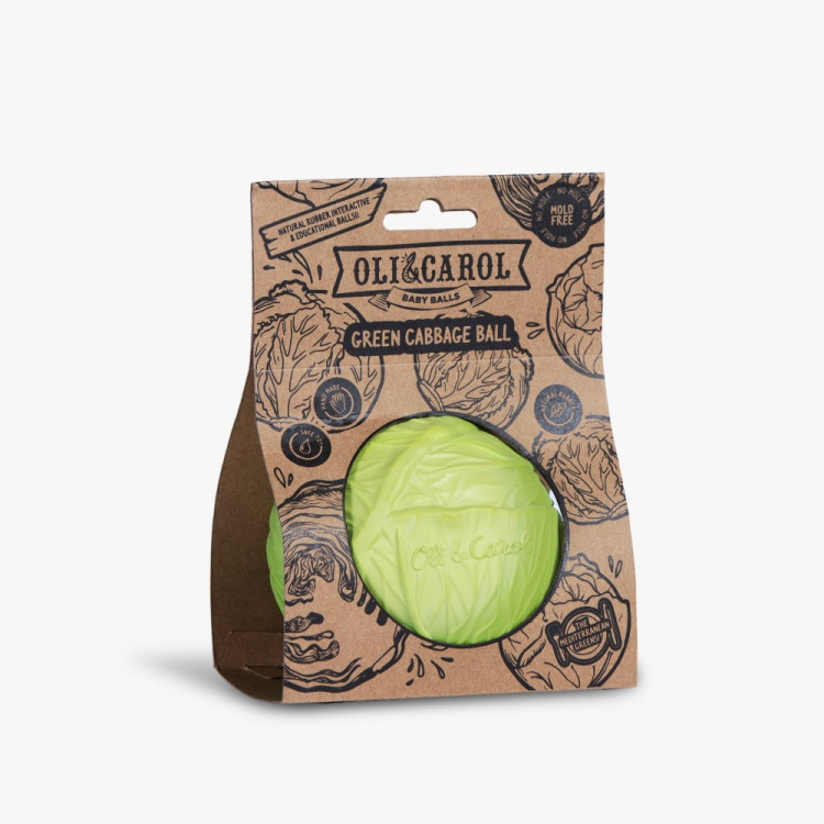 Мяч Oli&Carol Baby Ball из натурального каучука L-BALL-GREEN-CABBAGE