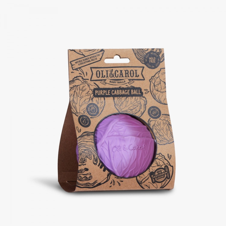 Мяч Oli&Carol Baby Ball из натурального каучука L-BALL-PURPLE-CABBAGE